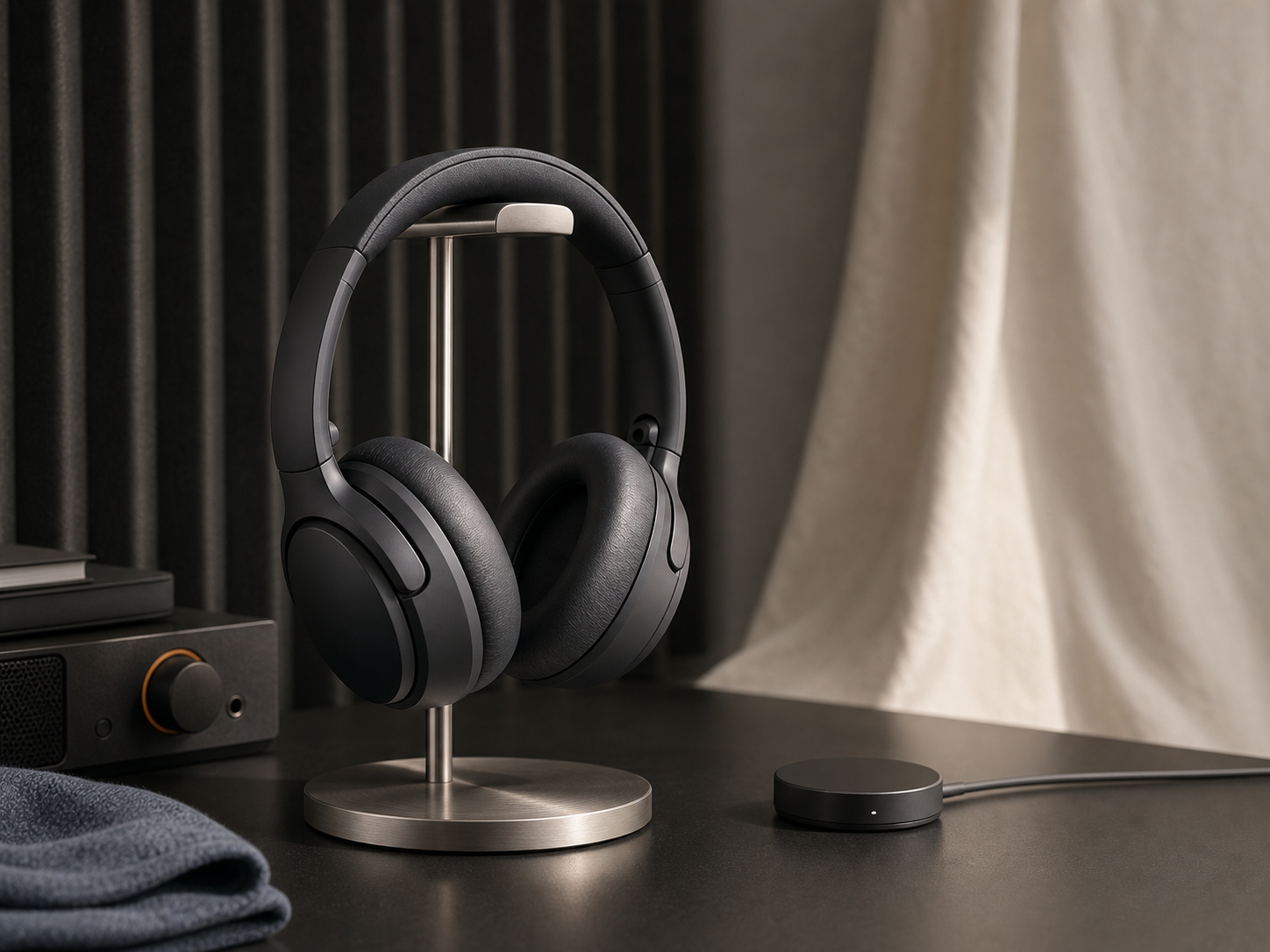 Wireless earbuds product photography Prompt